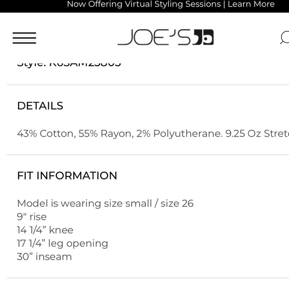 Joe’s Jeans denim boot cut the provocateur size 26 - Picture 9 of 9